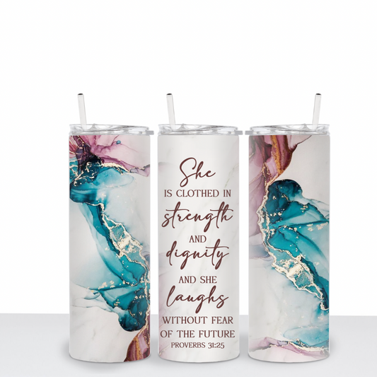 Clothed in Strength Tumbler